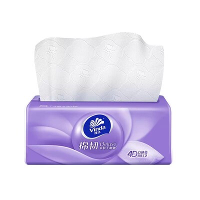 维达大包抽纸3层90抽4D立体压花