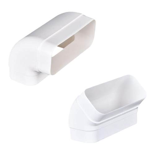 森普顿新风195x75顶送风通风方管排风扁管直接变径爬墙弯水平弯