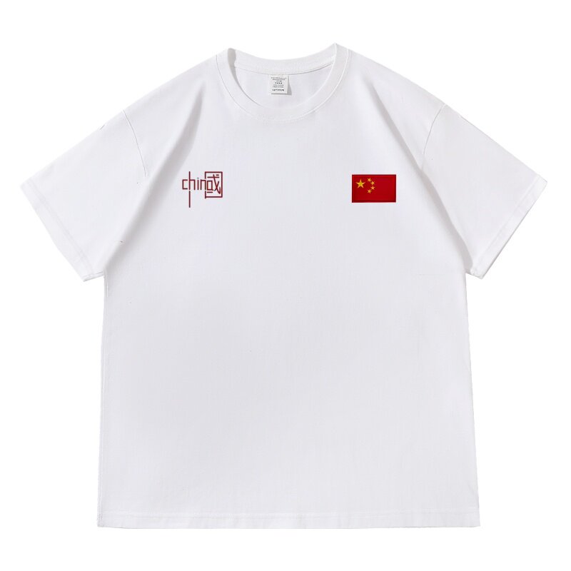 China国家队男女运动短袖T恤夏季纯棉t恤运动休闲半袖衣定制LOGO