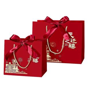 乔迁之喜手提礼盒回礼袋喜糖盒子搬家上梁新居大号礼品袋包装空盒