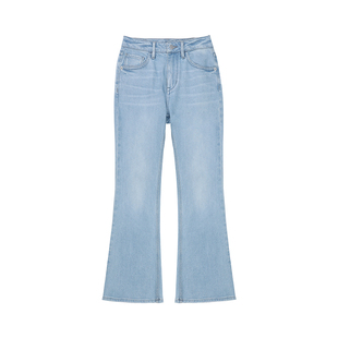 ABLE JEANS【直筒喇叭裤】2026春新品女士直筒微喇宽松牛仔裤