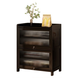 带门鞋柜门口外楼道防尘带锁鞋架多层家用窄小简易走廊入户收纳柜