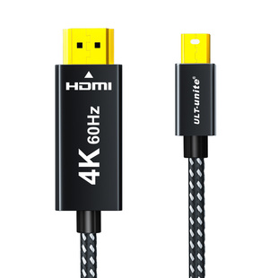 minidp转hdmi线转接头高清4K60Hz视频连接迷你小dp雷电2母头主动式适用苹果macbook笔记本电脑外接显示器投影