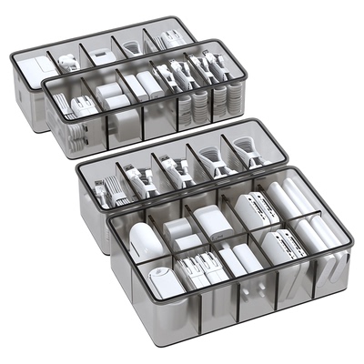 【加宽分格】抽屉内收纳理线盒