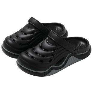 洞洞鞋男款夏季外穿2026新款防滑防臭厚底开车凉鞋透气eva拖鞋男