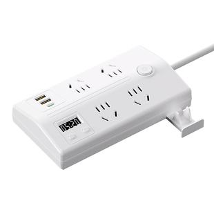 插座多功能带USB插板办公家用扩展多孔位带过载保护插线板接线板