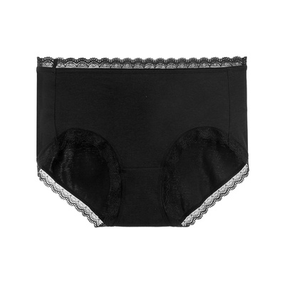 安莉芳净色棉质中腰三角内裤女