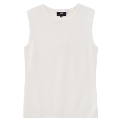 东黎纯羊绒无袖背心马甲套衫