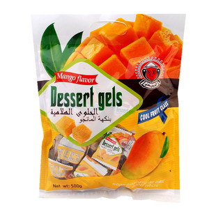 泰国风味进口芒果糖糕味软糖果小方块俄罗斯正品喜糖休闲零食500g