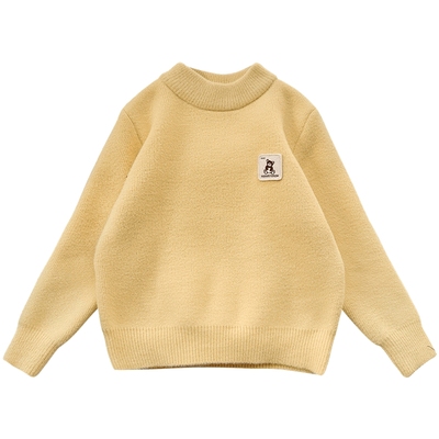 新款冬季女孩洋气加厚套头打底衫