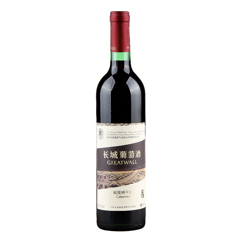 整箱红酒 中粮集团 长城武龙解百纳干红葡萄酒 750ml*6瓶