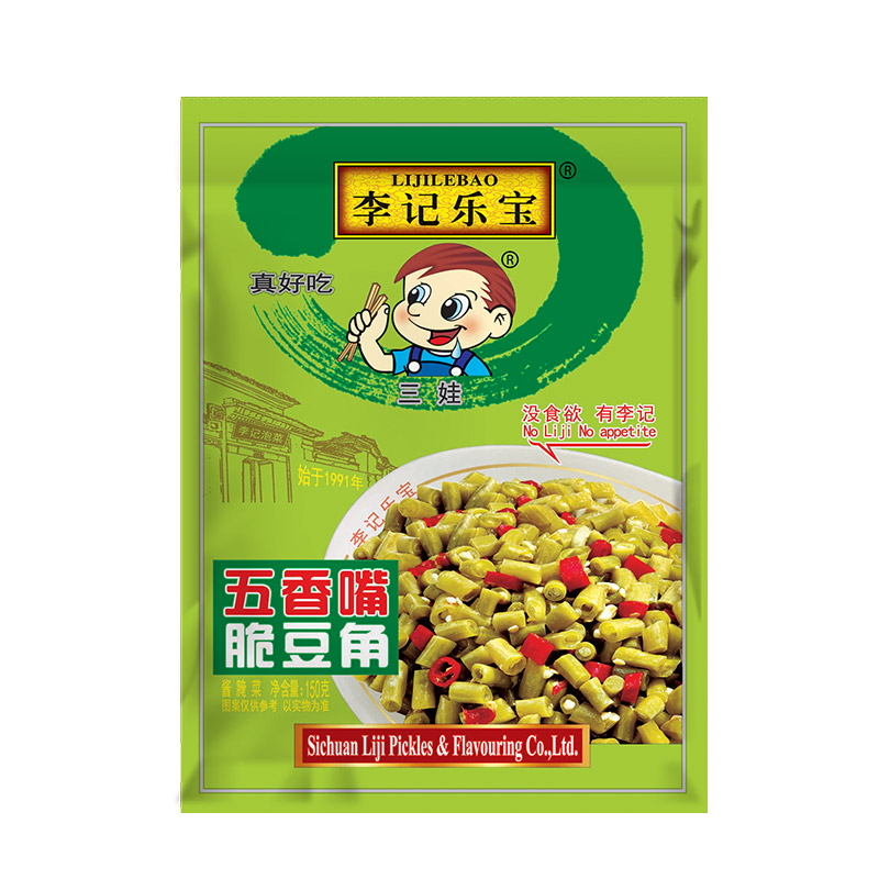 李記樂寶五香嘴脆豆角150g李記樂寶豇豆四川眉山泡菜酸豇豆泡豆角