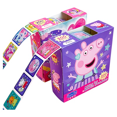 儿童卷卷贴奖励贴贴纸卡通贴画