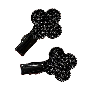 小号水钻高级感四叶草侧边鸭嘴夹子水晶发卡前额碎发夹迷你刘海夹