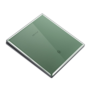 国际电工超薄瓦松绿玻璃开关面板家用暗装一开五孔双控16A插座USB