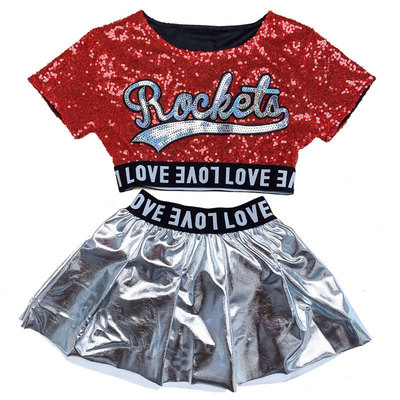 爵士舞服装儿童现代街舞亮片女