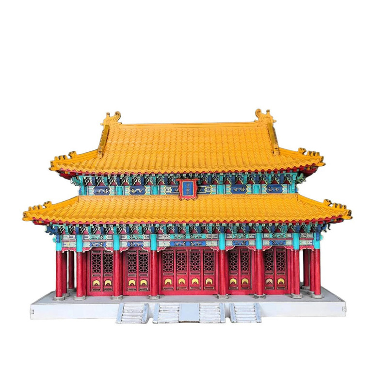 木质榫卯结构中国古建筑模型