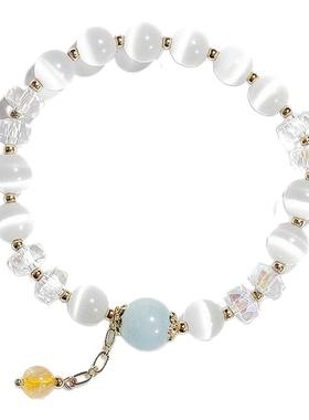 流苏手串猫眼石水晶手链