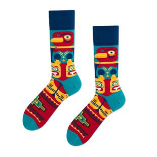 买4送1 复古不对称AB袜子女中筒袜纯棉高筒长筒小腿时尚ins潮情侣