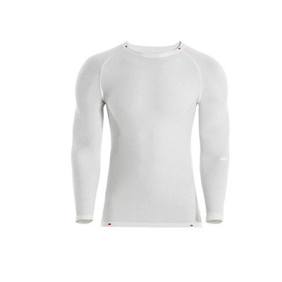 无缝提花高弹泡泡布速干T恤长袖