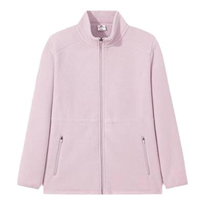 拓路者立领收腰抓绒衣女2024年冬季户外防风中长款摇粒绒保暖外套