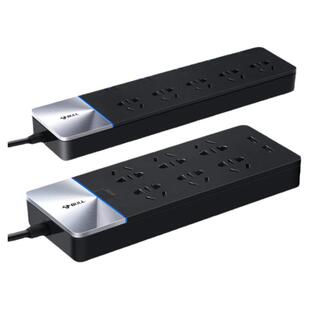 公牛超薄缝隙插座扁平插头靠墙电视柜防雷抗电涌多功能家用排插排