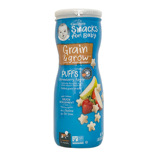 美国进口嘉宝苹果草莓星星泡芙 婴儿童饼干零食幼儿食品宝宝辅食