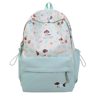 书包初中女生简约百搭大容量双肩包高颜值小众设计大学生上课背包