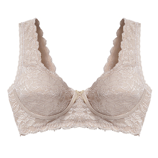有致正品纯棉薄杯宽肩带全蕾丝美背无钢圈亲肤舒压日系女内衣文胸