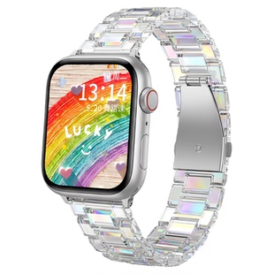 适用红米watch4/5/6表带创意新款炫彩树脂小米Redmi3智能小米10pro运动手环8pro替换9pro表带女生高颜值表链