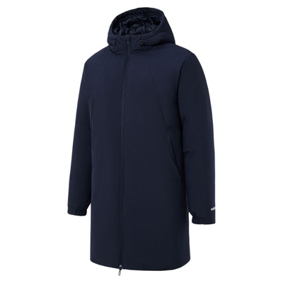 adidas阿迪达斯男士羽绒服中长款冬季新款连帽加厚鸭绒外套JL9617