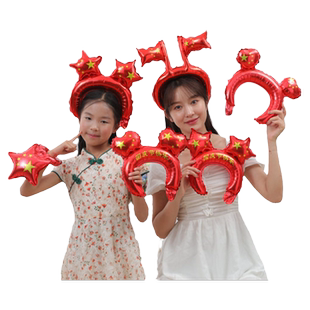 圣诞节发箍头饰发卡气球儿童装饰新年元旦幼儿园手棒手腕场景布置