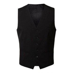 代购SELECTED思莱德男士马甲正式合身黑色修身婚礼宴会西装爆款