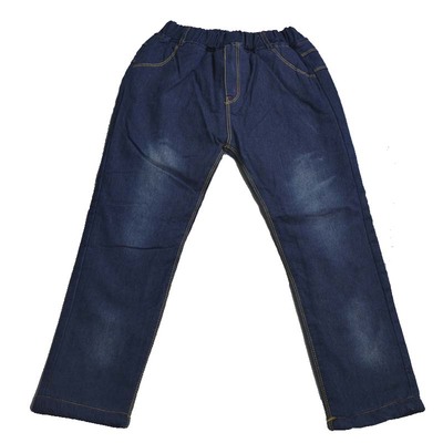 童装冬季加绒牛仔裤