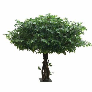 幸福树榕树 大型定制假树 商场布景假榕树 室内装饰实木 仿真大树
