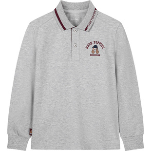 暇步士童装男童Polo衫大童宝宝长袖T恤春秋新品宝宝儿童休闲上衣