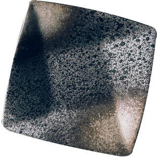 盘子菜盘托盘家用陶瓷高级感奶茶店烧烤店餐馆瓷盘餐具碗盘正方盘