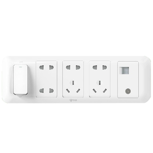 公牛带开关插座面板家用厨房专用防雷墙壁电源多孔9九孔15十五孔