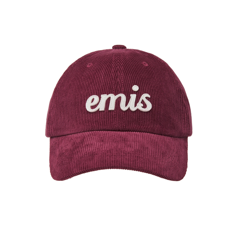 Emis帽子男女同款大帽檐显脸小百搭棒球帽灯芯绒贴布标鸭舌帽现货