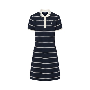 POLOWALK女装2026夏季新款女士短袖连衣裙百搭显瘦针织裙子夏款