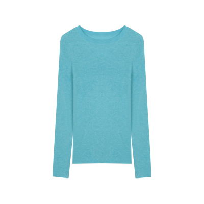 修身显瘦堆堆领羊毛黑色打底衫