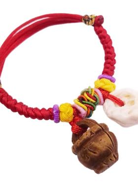 桃核压惊防惊吓猪精骨手链脚链