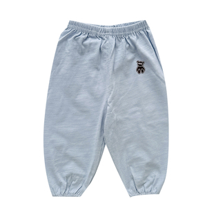 宝宝防蚊裤夏季薄款纯棉a类男女童洋气宽松长裤灯笼裤婴儿大PP裤