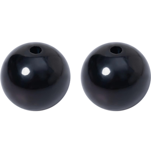 黑色仿珍珠diy材料塑料珠子有孔散珠手工串珠带孔装饰粒称斤批发