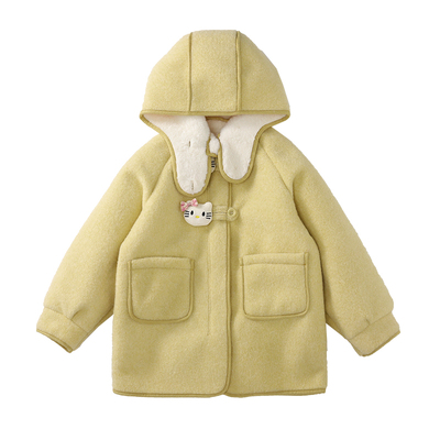 毛呢大衣一体绒保暖厚实高端洋气