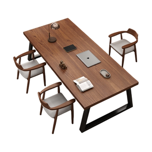 图书馆书桌电脑桌阅览室双人自习桌学生阅读学习桌去客厅化大长桌