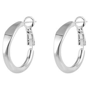 银色素圈耳环圈圈女2026新款爆款高级感耳钉999纯银耳圈圆圈耳饰