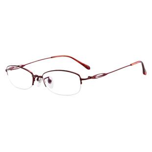 高度数近视眼镜框女小脸超轻钛架小框半框成品有度数气质配眼镜