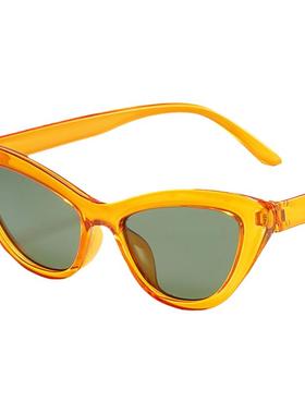 复古猫眼时尚太阳镜ins奶茶色