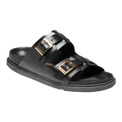 BIRKENSTOCK勃肯牛皮革双扣拖鞋